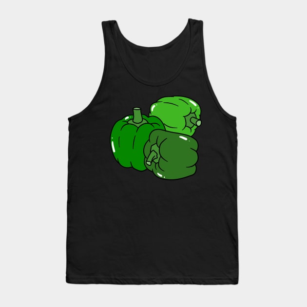 Three Green Bell Peppers Tank Top by saradaboru